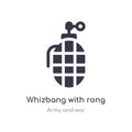 whizbang with rong icon. isolated whizbang with rong icon vector illustration from army and war collection. editable sing symbol