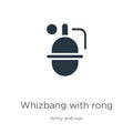 Whizbang with rong icon vector. Trendy flat whizbang with rong icon from army and war collection isolated on white background.