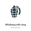 Whizbang with rong vector icon on white background. Flat vector whizbang with rong icon symbol sign from modern army and war