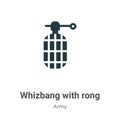 Whizbang with rong vector icon on white background. Flat vector whizbang with rong icon symbol sign from modern army collection