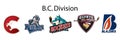 WHL season 2022-2023 Western Hockey League Division B.C. Western Conference Canada Kamloops Blazers,lowna Rockets, Princ