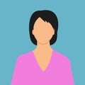 faceless woman. Stock vector illustration