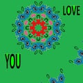 For those who love and who want to be loved by this pattern - a picture. Royalty Free Stock Photo