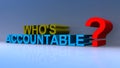 Who`s accountable on blue Royalty Free Stock Photo