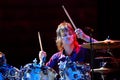 The Who`s drummer and son of Ringo Starr, Zak Starkey, during the concert