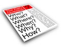 Who what where when why and how. Royalty Free Stock Photo