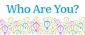 Who Are You Colorful Bulbs With Text Royalty Free Stock Photo