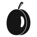 Whole apricot icon, simple style