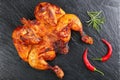Whole barbecued golden crispy skin chicken