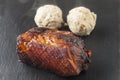Whole bavarian roasted pork Royalty Free Stock Photo