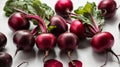 Whole beets on white background, isolated.
