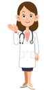 The whole body of a female doctor to be referred Royalty Free Stock Photo