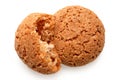 Whole and broken amaretti biscuits Royalty Free Stock Photo