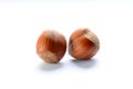 Whole brown hazelnuts