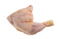 Whole chicken leg in top view Royalty Free Stock Photo