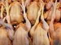 Whole chicken meat at the display at the market for sale Royalty Free Stock Photo