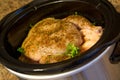 Whole chicken in slow cooker Royalty Free Stock Photo