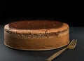 Whole chocolate cake on the table Royalty Free Stock Photo
