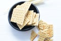 Whole and Chunked Healthy Sesame Soda Crackers