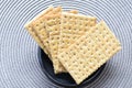 Whole and Chunked Healthy Sesame Soda Crackers