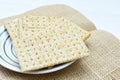 Whole and Chunked Healthy Sesame Soda Crackers