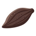 Whole cocoa fruit icon, isometric style