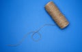 Whole coil of twisted brown rope jute tourniquet, eco-friendly packaging