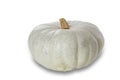 Whole Crown Prince pumpkin on white background