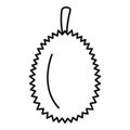 Whole durian icon, outline style