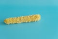 Whole and empty corn cob. Maize. Zea mays. Two boiled corncobs. One with delicious yellow-golden sweetcorn grains and the other Royalty Free Stock Photo