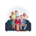 The whole family is together at Christmas Royalty Free Stock Photo