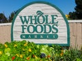 Whole Food Market exterior sign. Royalty Free Stock Photo