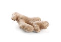 Whole fresh ginger root isolated on white Royalty Free Stock Photo