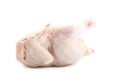 Whole fresh raw chicken isolated on white background Royalty Free Stock Photo