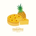 National Pineapple Upside Down Cake Day vector Royalty Free Stock Photo