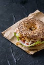 Whole Grain bagel Royalty Free Stock Photo