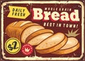 Whole grain bread vintage sign