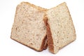 THE WHOLE GRAIN BREAD ON WHITE BACKGROUND.