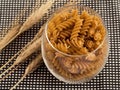 Whole grain pasta Royalty Free Stock Photo