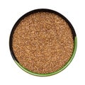 Whole-grain teff seeds in round bowl isolated Royalty Free Stock Photo