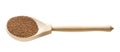 Whole-grain teff seeds in wooden spoon isolated Royalty Free Stock Photo