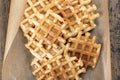 Whole grain waffles Royalty Free Stock Photo
