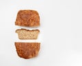 Whole grain or whole wheat bread, slices of homemade bread Royalty Free Stock Photo