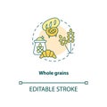 Whole grains concept icon