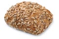 Whole grains roll bread for breakfast isolated Royalty Free Stock Photo