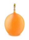 Whole granadilla isolated on a white. Detailed retouch. Royalty Free Stock Photo