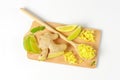 Whole and grated ginger Royalty Free Stock Photo