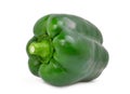 Whole green bell pepper isolated on white Royalty Free Stock Photo