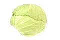 Whole green cabbage isolated on white Royalty Free Stock Photo