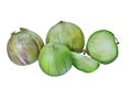 whole green tomatillos isolated on white Royalty Free Stock Photo